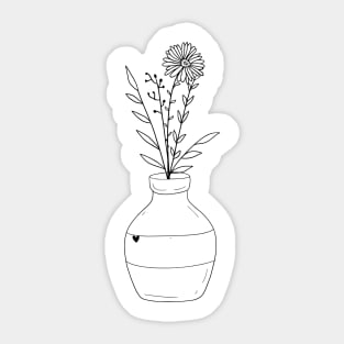 Wildflowers in Jar Sticker